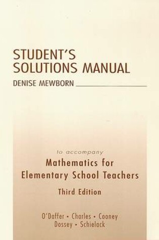 Cover of Student's Solution Manual