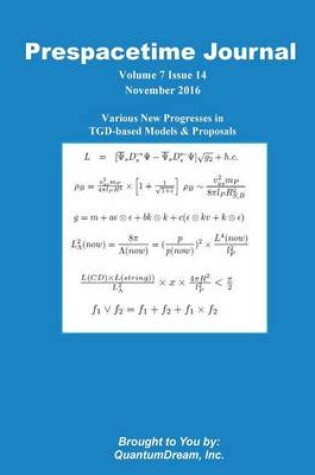 Cover of Prespacetime Journal Volume 7 Issue 14