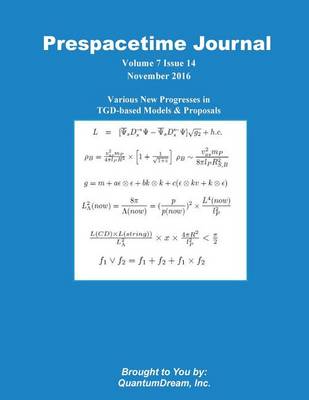 Cover of Prespacetime Journal Volume 7 Issue 14