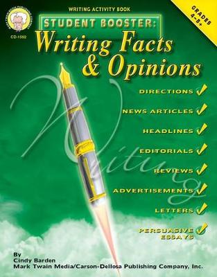 Book cover for Student Booster: Writing Facts and Opinions, Grades 4 - 8