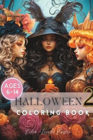 Cover of Halloween Coloring Book for girls 2