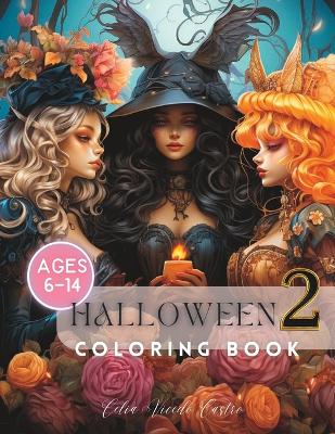 Book cover for Halloween Coloring Book for girls 2