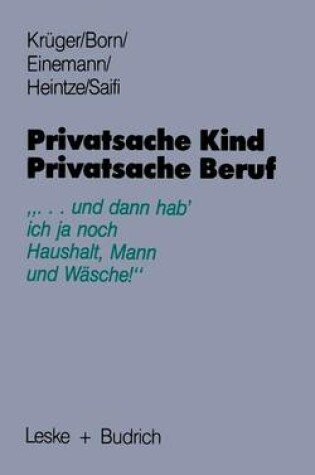 Cover of Privatsache Kind — Privatsache Beruf