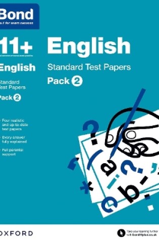 Cover of Bond 11+: English: Standard Test Papers: Ready for the 2024 exam: For 11+ GL assessment and Entrance Exams