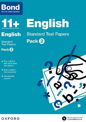 Book cover for Bond 11+: English: Standard Test Papers: Ready for the 2024 exam: For 11+ GL assessment and Entrance Exams