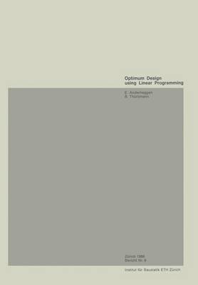 Cover of Optimum Design Using Linear Programming