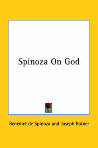 Cover of Spinoza on God