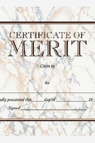 Cover of Certificate of Merit