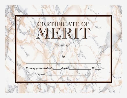 Cover of Certificate of Merit