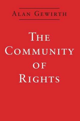 Cover of The Community of Rights