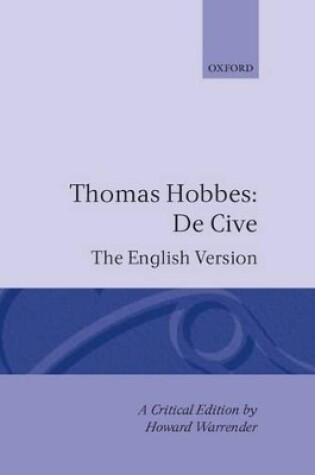 Cover of De Cive: The English Version