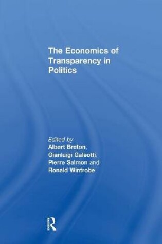 Cover of The Economics of Transparency in Politics