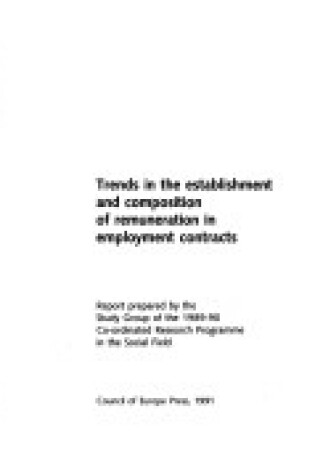 Cover of Trends in the Establishment and Composition of Remuneration in Employment Contracts