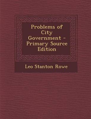 Book cover for Problems of City Government