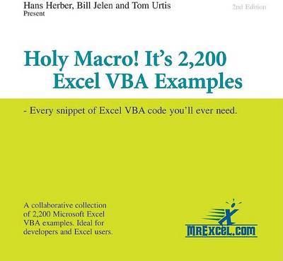 Book cover for Holy Macro! it's 2,200 Excel VBA Examples