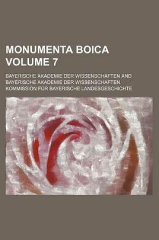 Cover of Monumenta Boica Volume 7