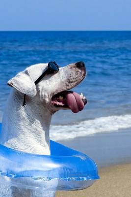 Book cover for Pooch in Paradise Wearing Sunglasses Dog Beach Journal