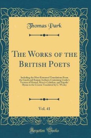 Cover of The Works of the British Poets, Vol. 41