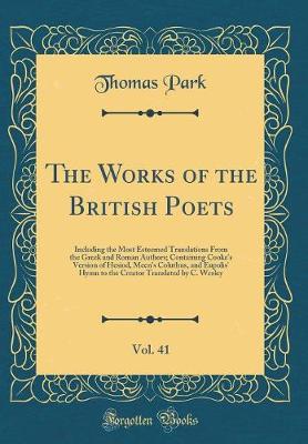 Book cover for The Works of the British Poets, Vol. 41