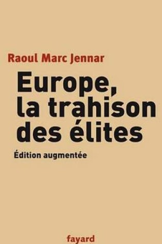 Cover of Europe, La Trahison Des Elites