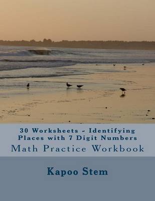 Book cover for 30 Worksheets - Identifying Places with 7 Digit Numbers