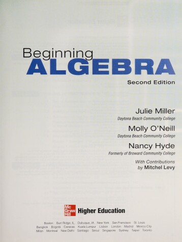 Book cover for Beginning Algebra