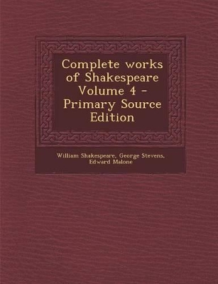 Book cover for Complete Works of Shakespeare Volume 4