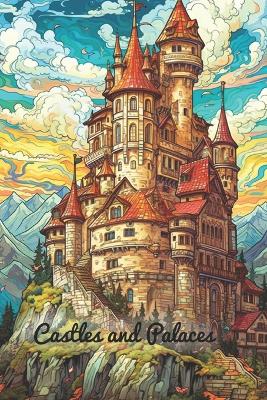 Book cover for Castles and Palaces adult coloring book