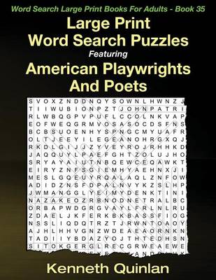 Book cover for Large Print Word Search Puzzles Featuring American Playwrights And Poets