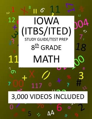 Book cover for 8th Grade IOWA ITBS ITED, 2019 MATH, Test Prep