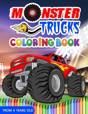 Book cover for Monster trucks coloring book