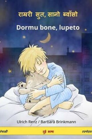 Cover of Sleep Tight, Little Wolf. Bilingual Children's Book (Nepalese - Esperanto)