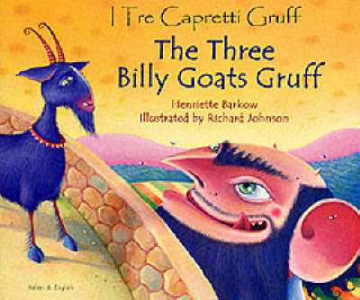 Book cover for The Three Billy Goats Gruff in Italian and English