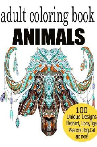 Cover of Animals Adult Coloring Book