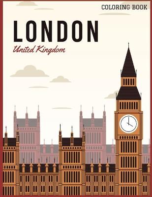 Book cover for london united kingdom coloring book