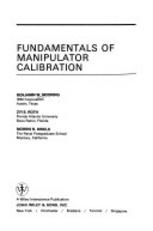 Cover of Fundamentals of Manipulator Calibration