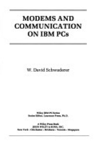 Cover of Modems and Communication on I. B. M. Personal Computers