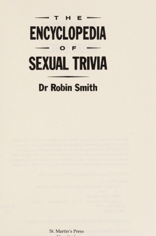 Cover of The Encyclopedia of Sexual Trivia