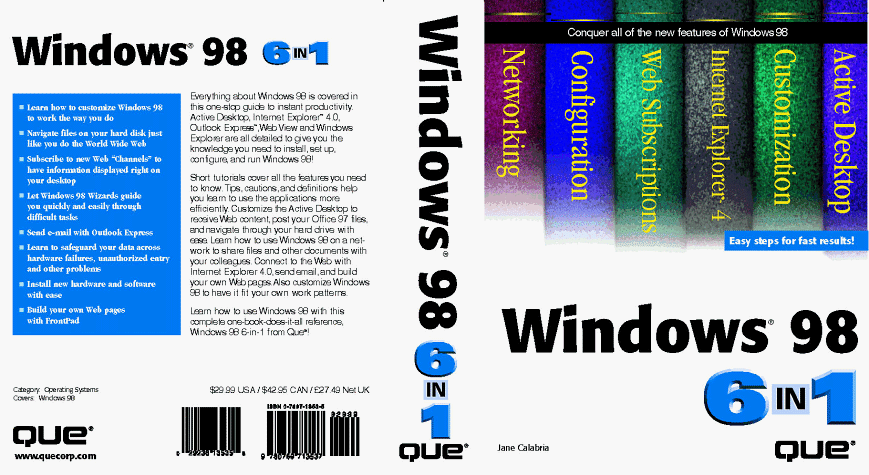 Cover of Microsoft Windows 98 6 in 1