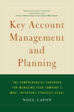 Cover of Key Account Management and Planning