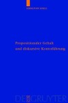 Book cover for Propositionaler Gehalt Und Diskursive Kontofuhrung