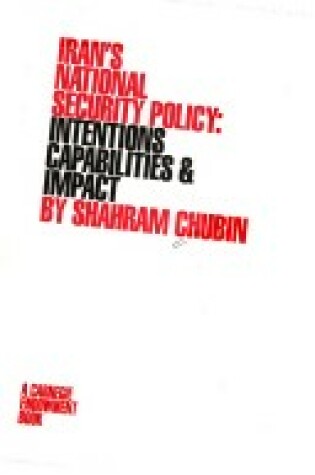 Cover of Iran's National Security Policy