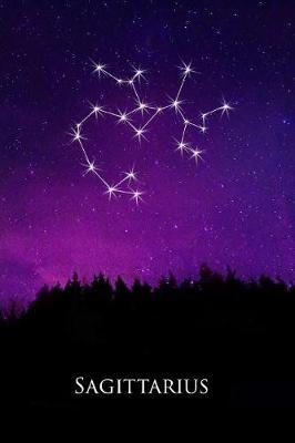Cover of Sagittarius Constellation Night Sky Astrology Symbol Zodiac Horoscope Journal