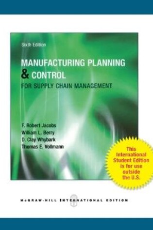 Cover of Manufacturing Planning and Control for Supply Chain Management (Int'l Ed)