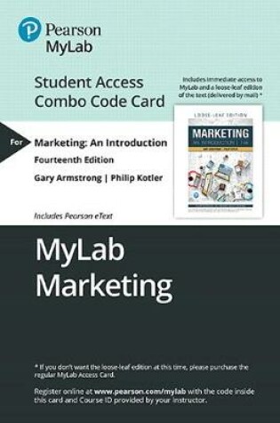 Cover of Mylab Marketing with Pearson Etext -- Combo Access Card -- For Marketing