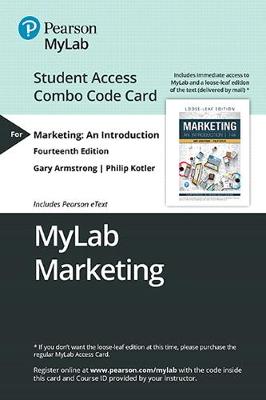 Book cover for Mylab Marketing with Pearson Etext -- Combo Access Card -- For Marketing