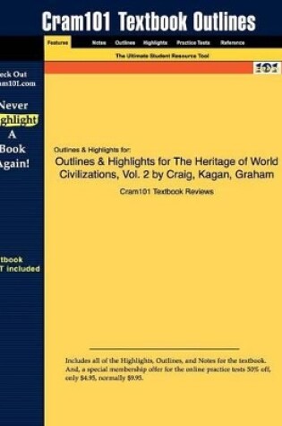 Cover of Studyguide for the Heritage of World Civilizations, Vol. 2 by Craig, ISBN 9780136003229