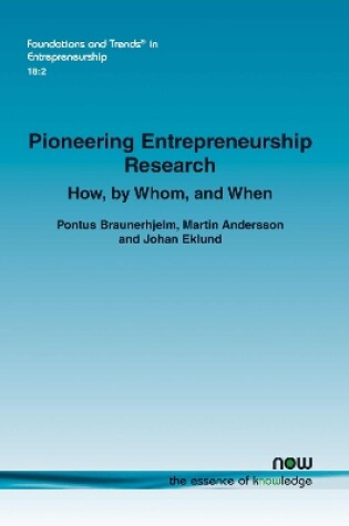 Cover of Pioneering Entrepreneurship Research