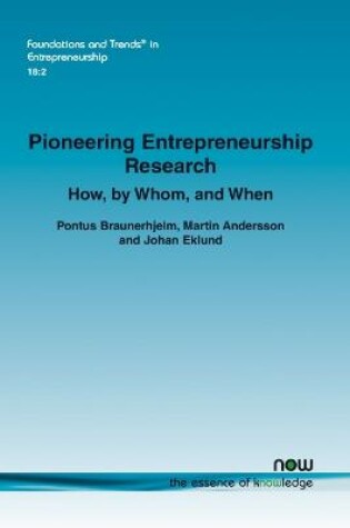 Cover of Pioneering Entrepreneurship Research