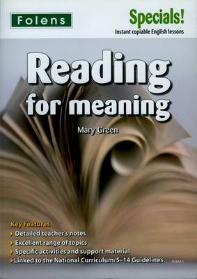 Book cover for Secondary Specials! English: Reading for Meaning